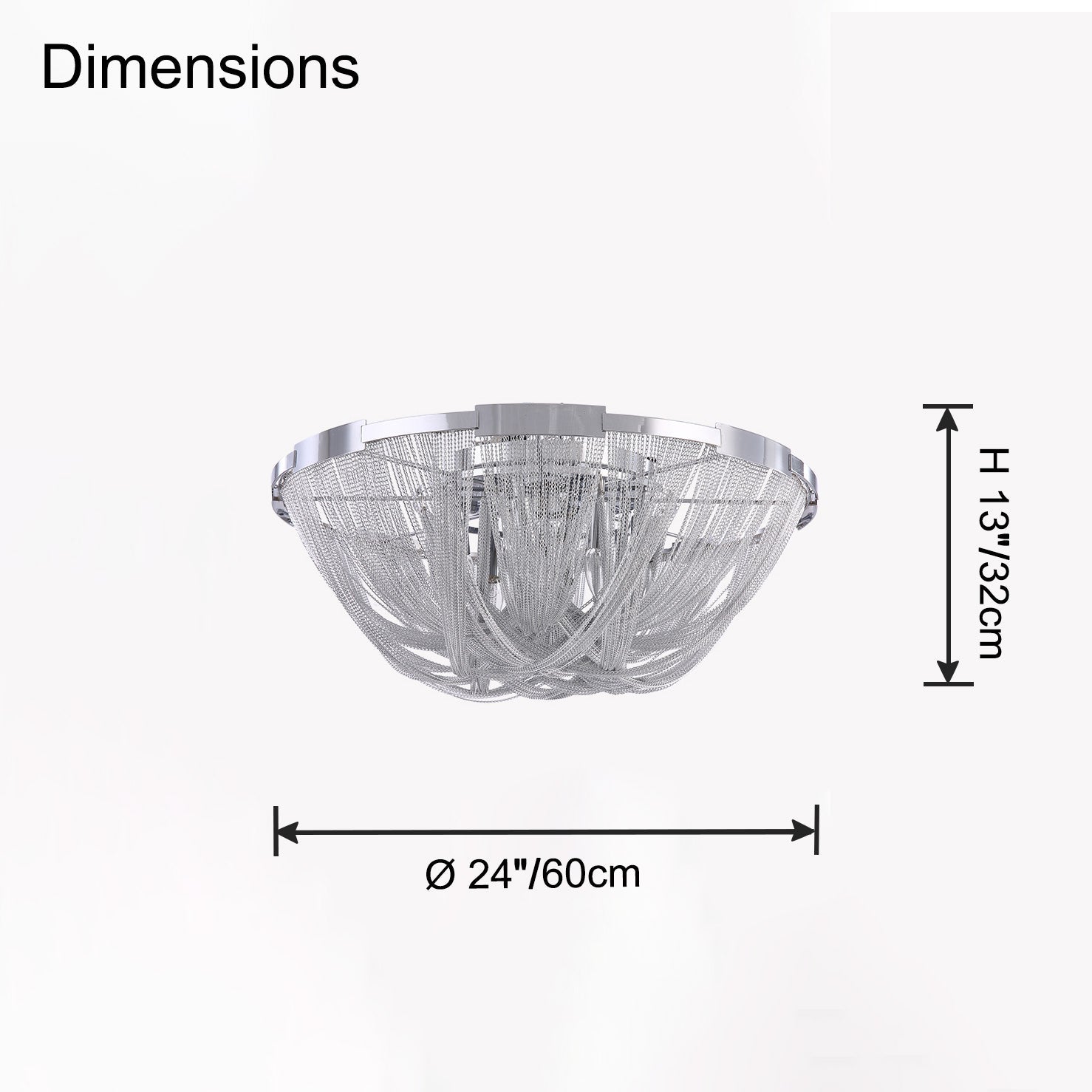 Antizer Luxury Chain Tassel Ceiling Light