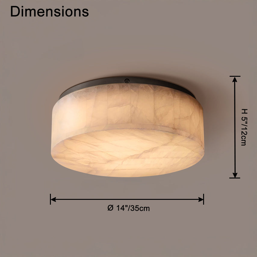 Antizer Minimalist Round Alabaster Ceiling Light