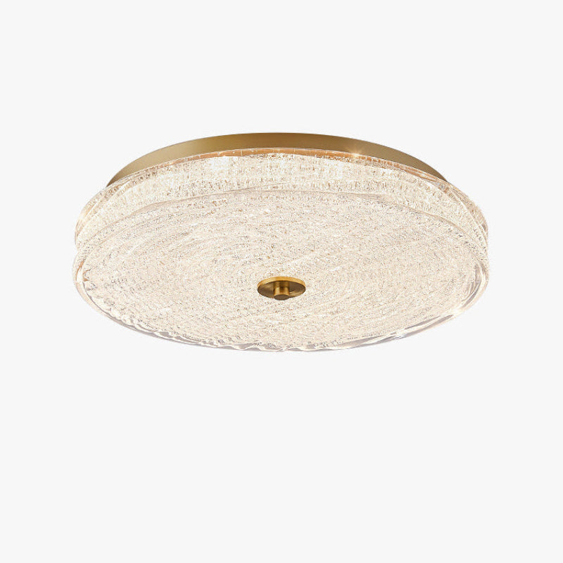 Antizer Luxury Textured Glass Round Ceiling Light
