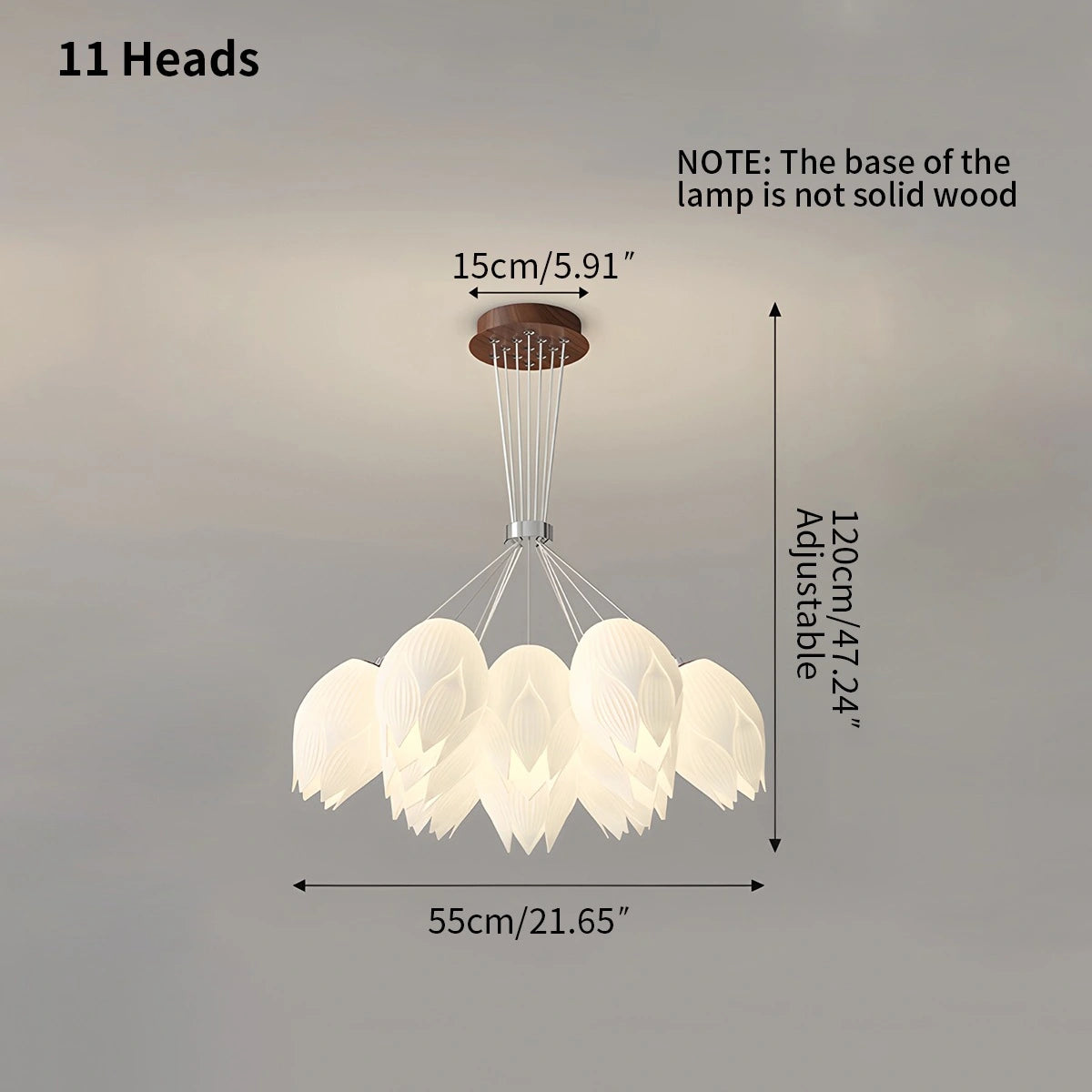 Antizer Cream Tulip Long Pendant Chandelier for Staircase