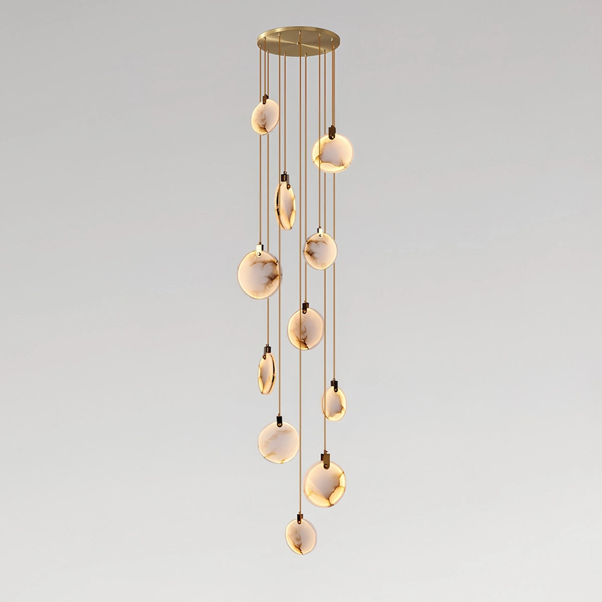 Antizer Moonshade Natural Alabaster Pendant Chandelier