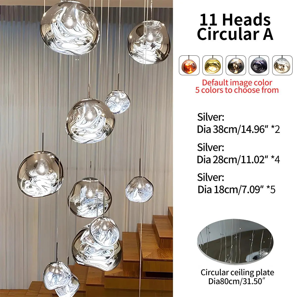 Antizer Large Lava Chandelier Customization