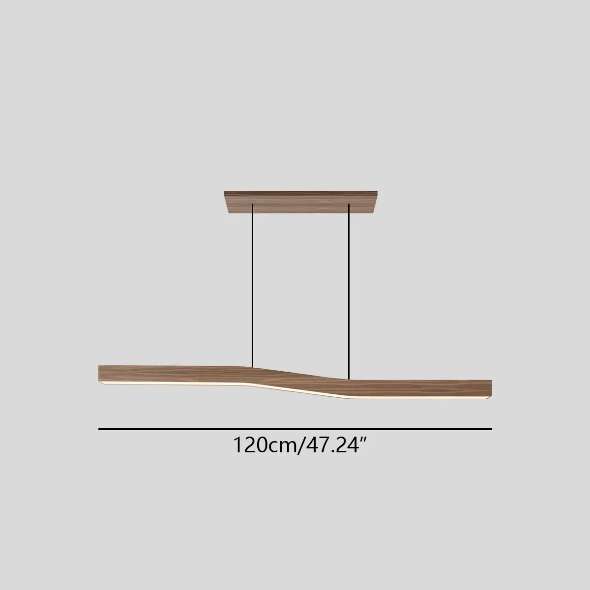 Antizer Woodgrain Linear Pendant Light for Kitchen