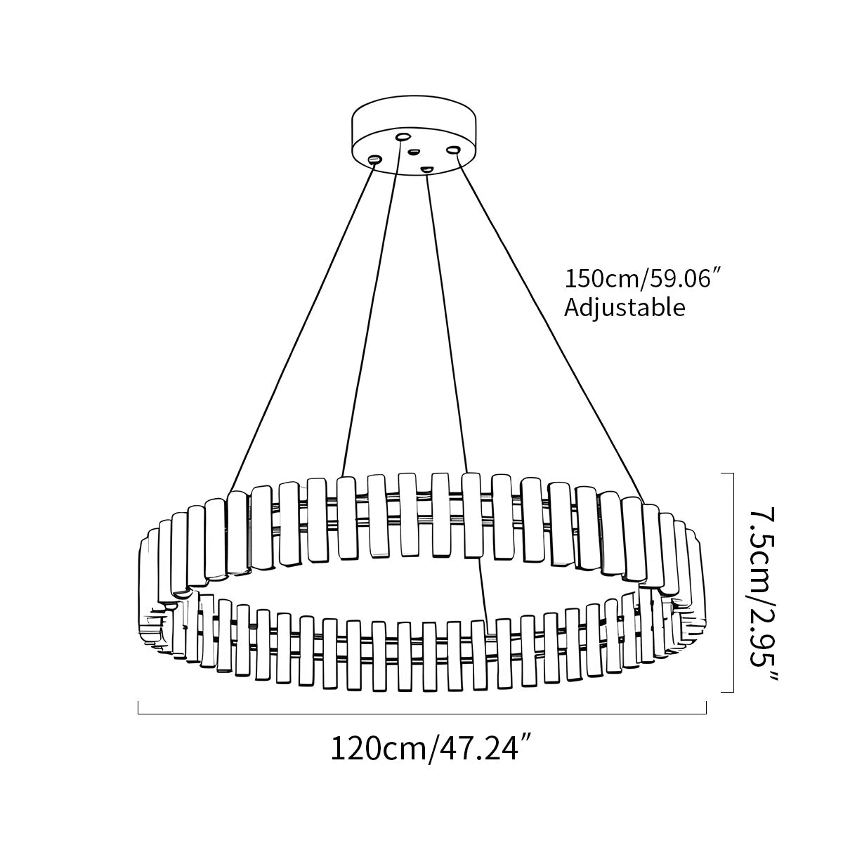 Antizer Nordic Creative Circle Chandelier