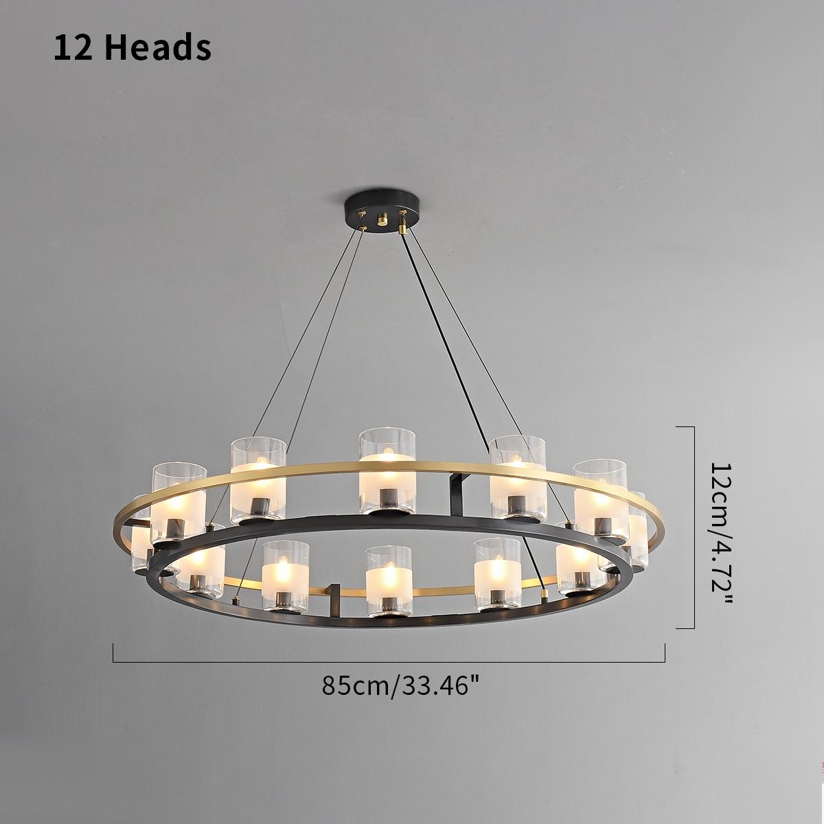 Antizer Nordic Art Simulation Candle Glass Chandelier