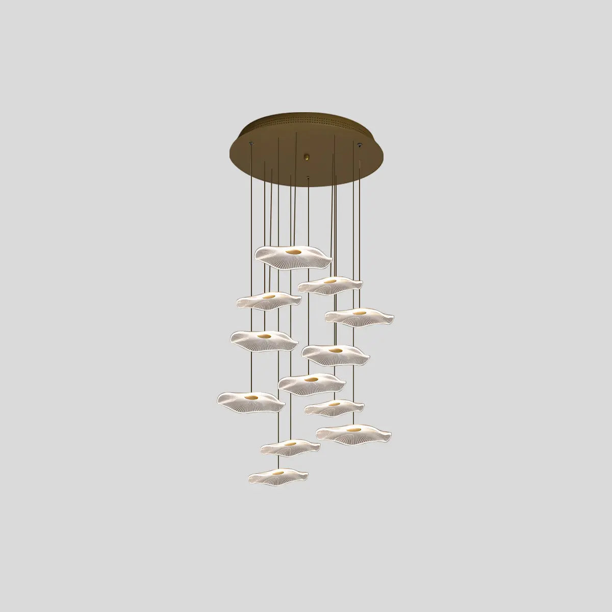 Antizer Rotasu Lotus Leaf Staircase Chandelier