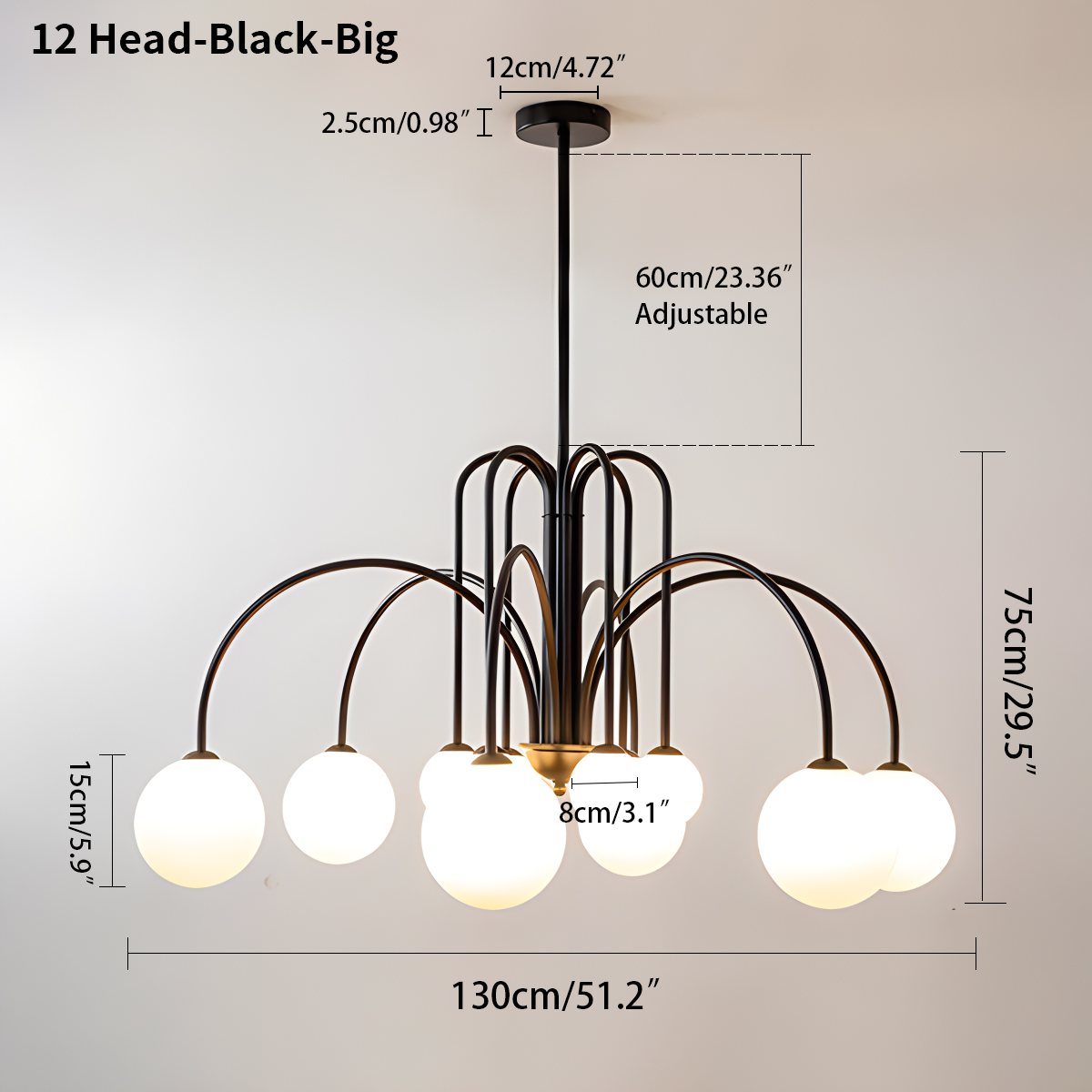 Avi Double Layer Glass Chandelier