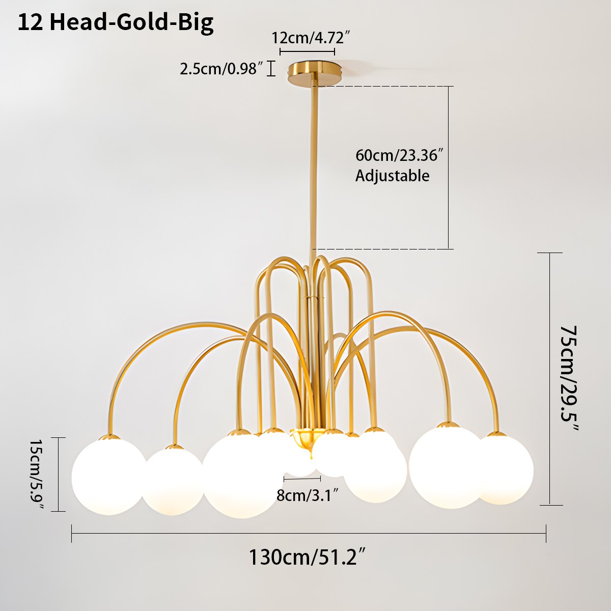 Avi Double Layer Glass Chandelier