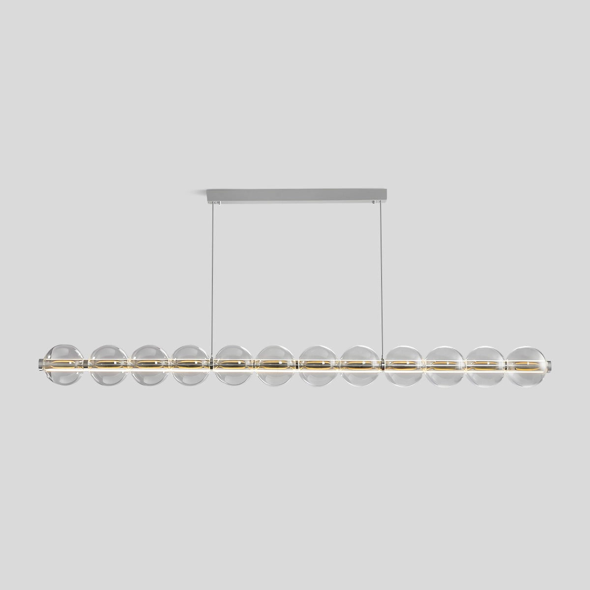 Antizer Modern Long Bubble Glass Pendant Light 12 Heads