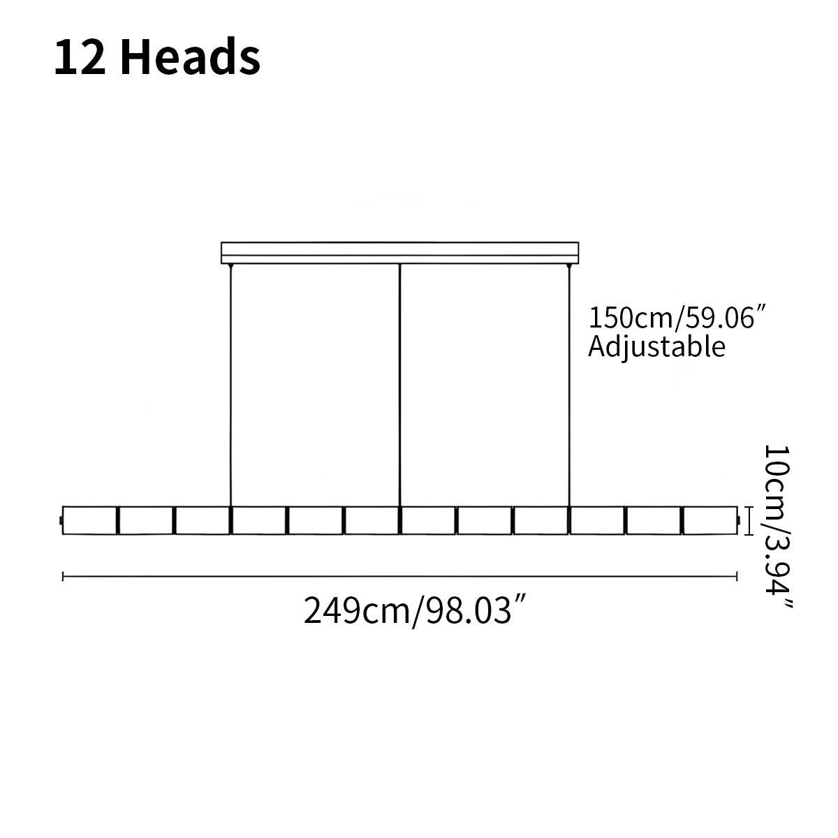 Antizer Minimalist Long Glass Pendant Light