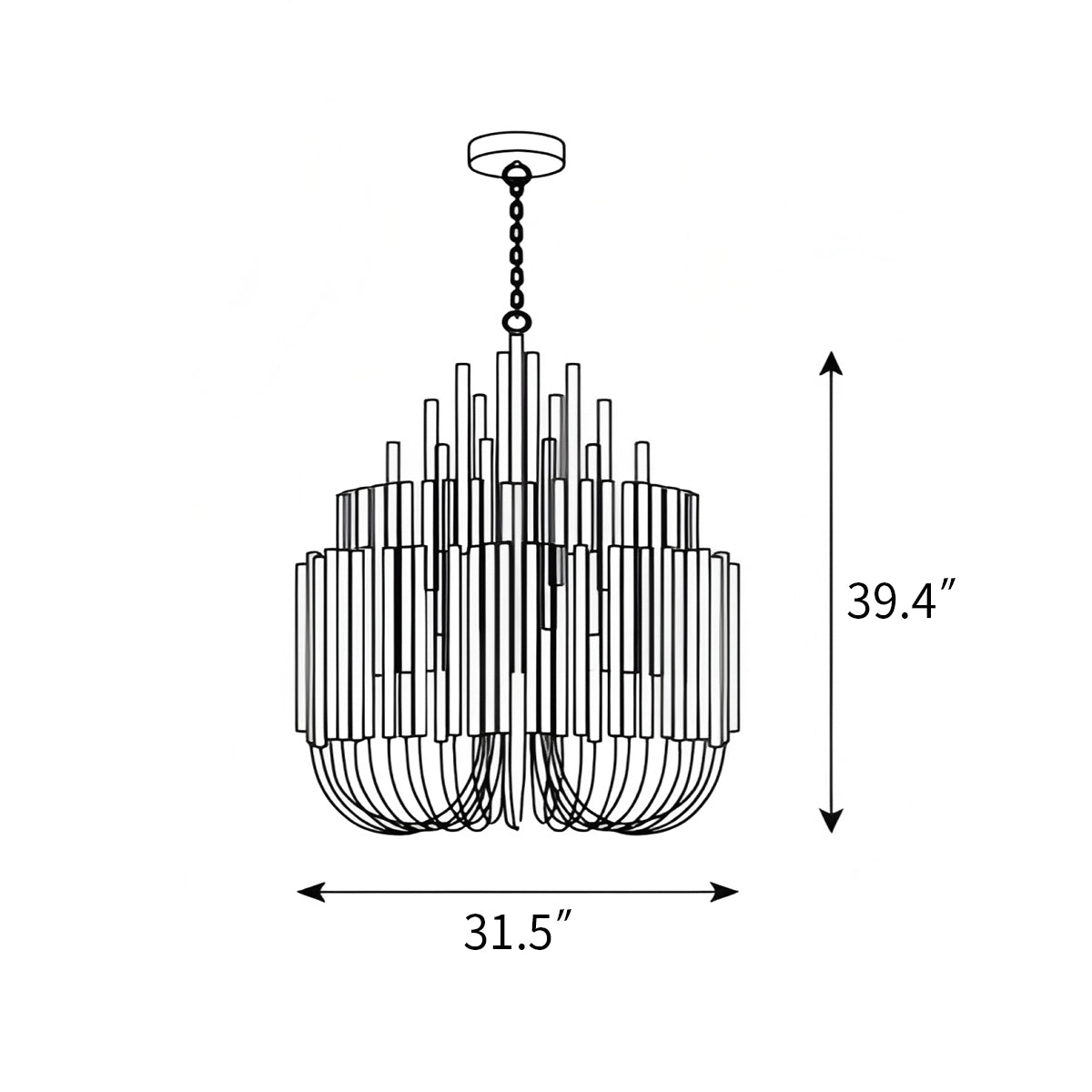 Antizer Twiggy Chandelier for Dining Room