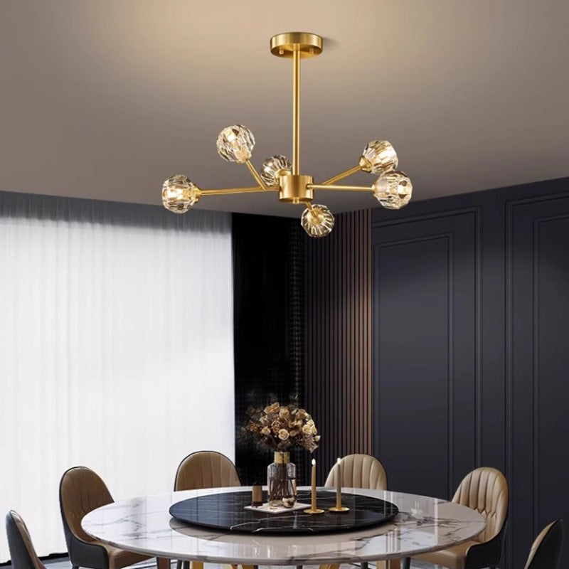 Crystal Ball Round Cluster Chandelier