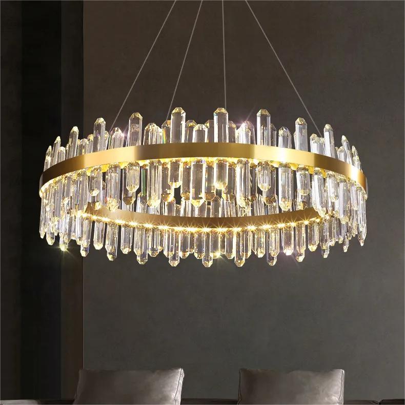 Round Oval Crystal Chandelier