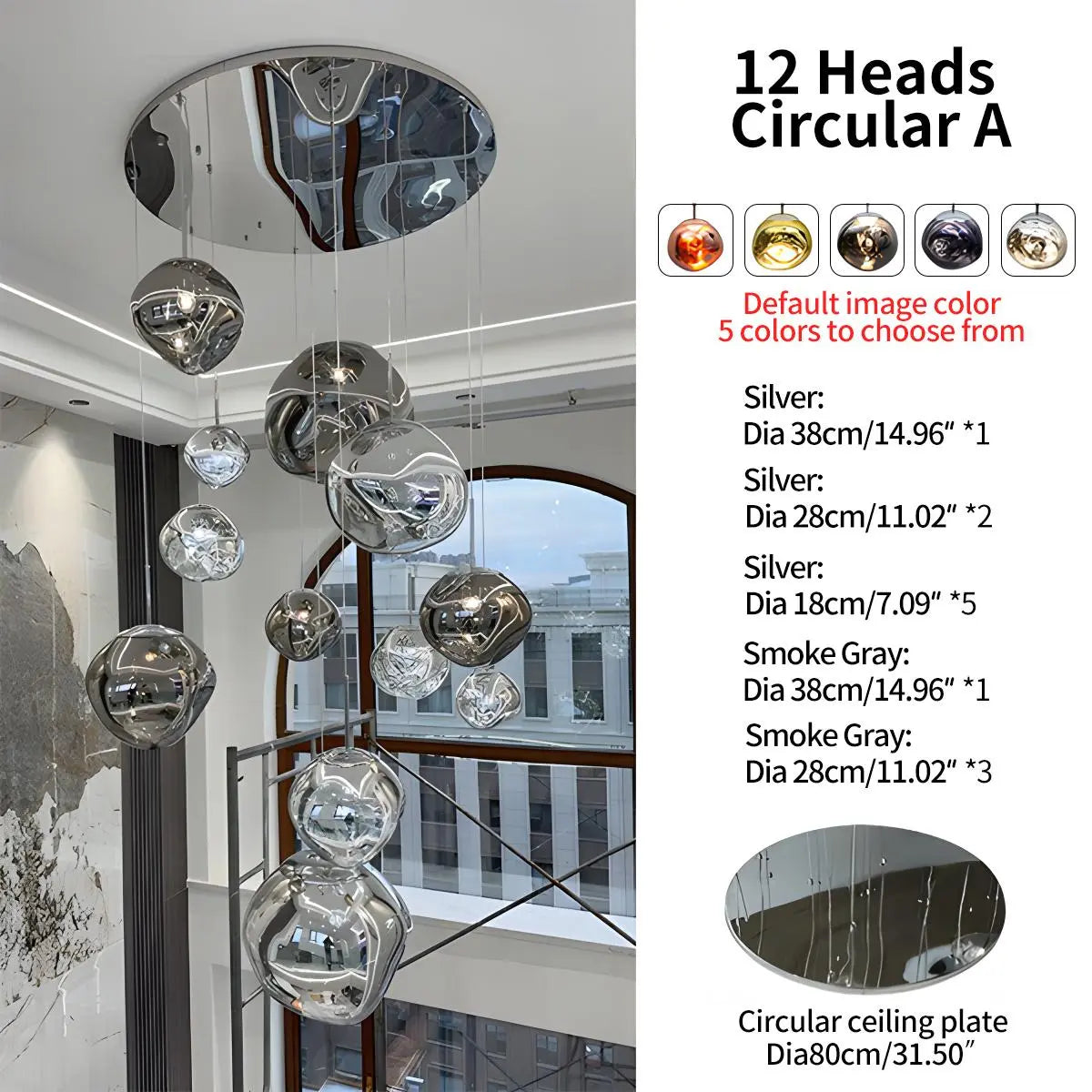 Antizer Large Lava Chandelier Customization