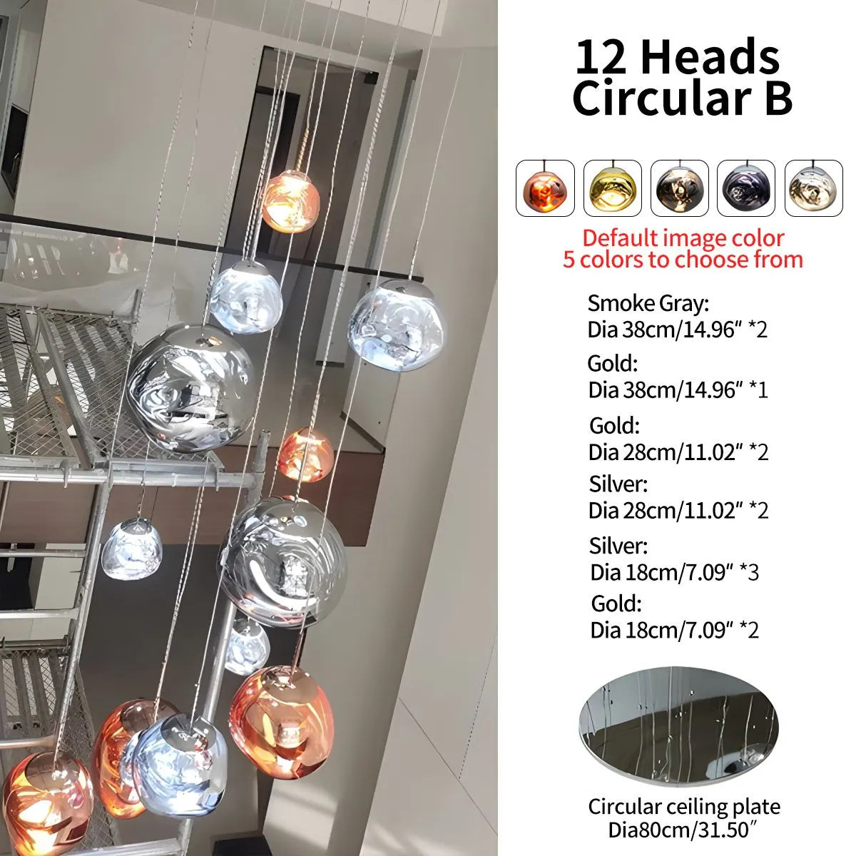 Antizer Large Lava Chandelier Customization