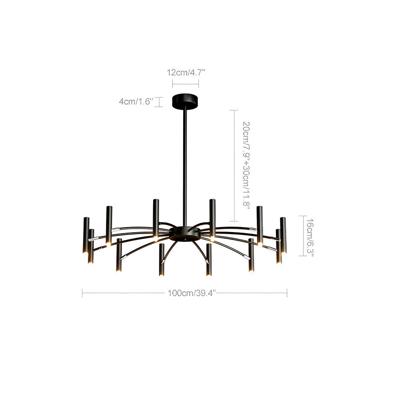 Adjustable Candelabra Chandelier