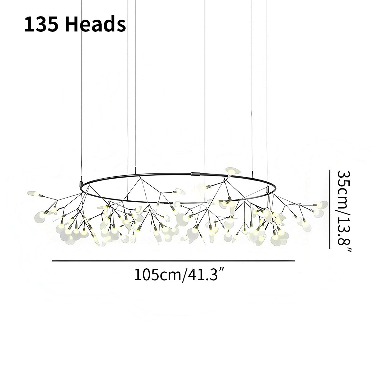 Antizer Black Firefly LED Chandelier