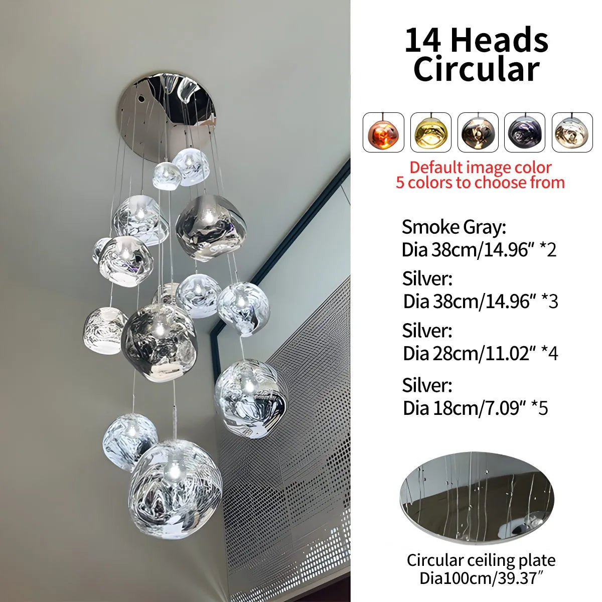 Antizer Large Lava Chandelier Customization