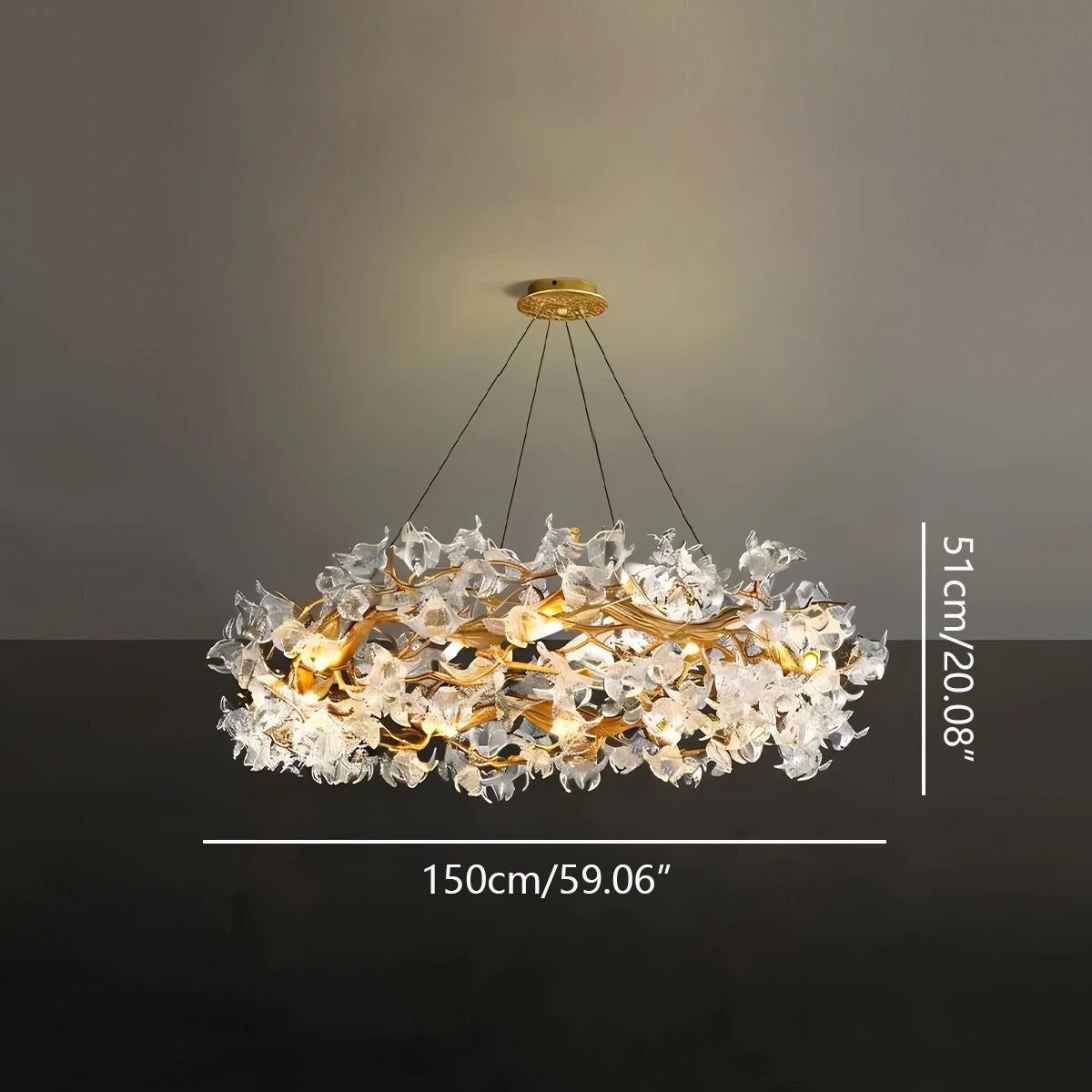 Antizer Petala Crystal Round Chandelier for Living Room