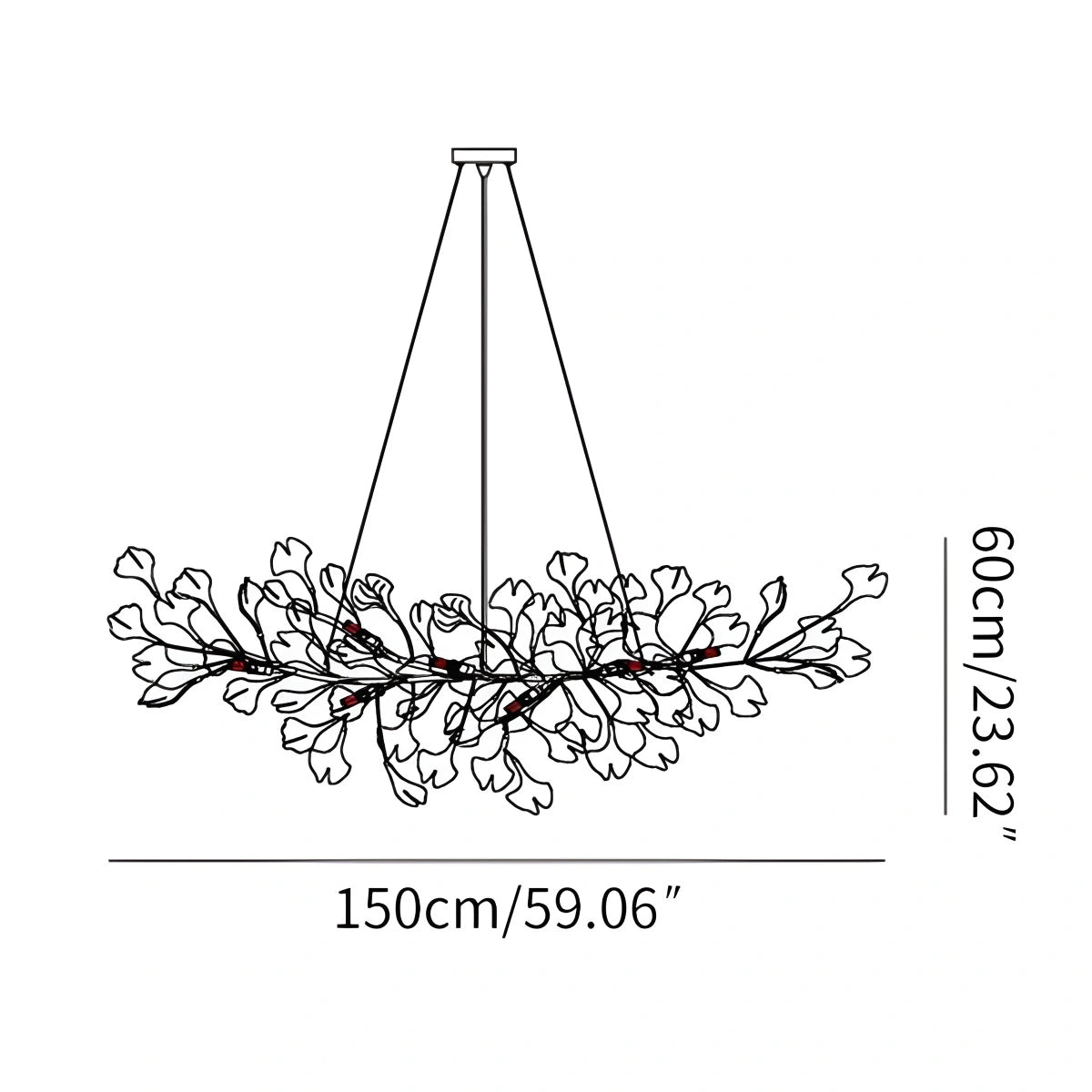 Antizer Gingko Chandeliers-B for Living Room
