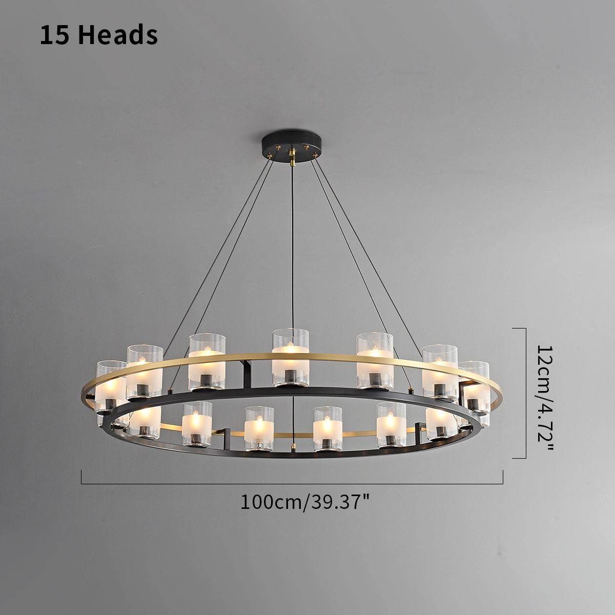 Antizer Nordic Art Simulation Candle Glass Chandelier