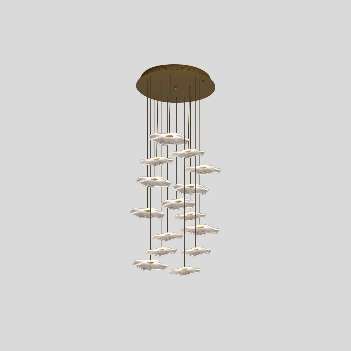 Antizer Rotasu Lotus Leaf Staircase Chandelier