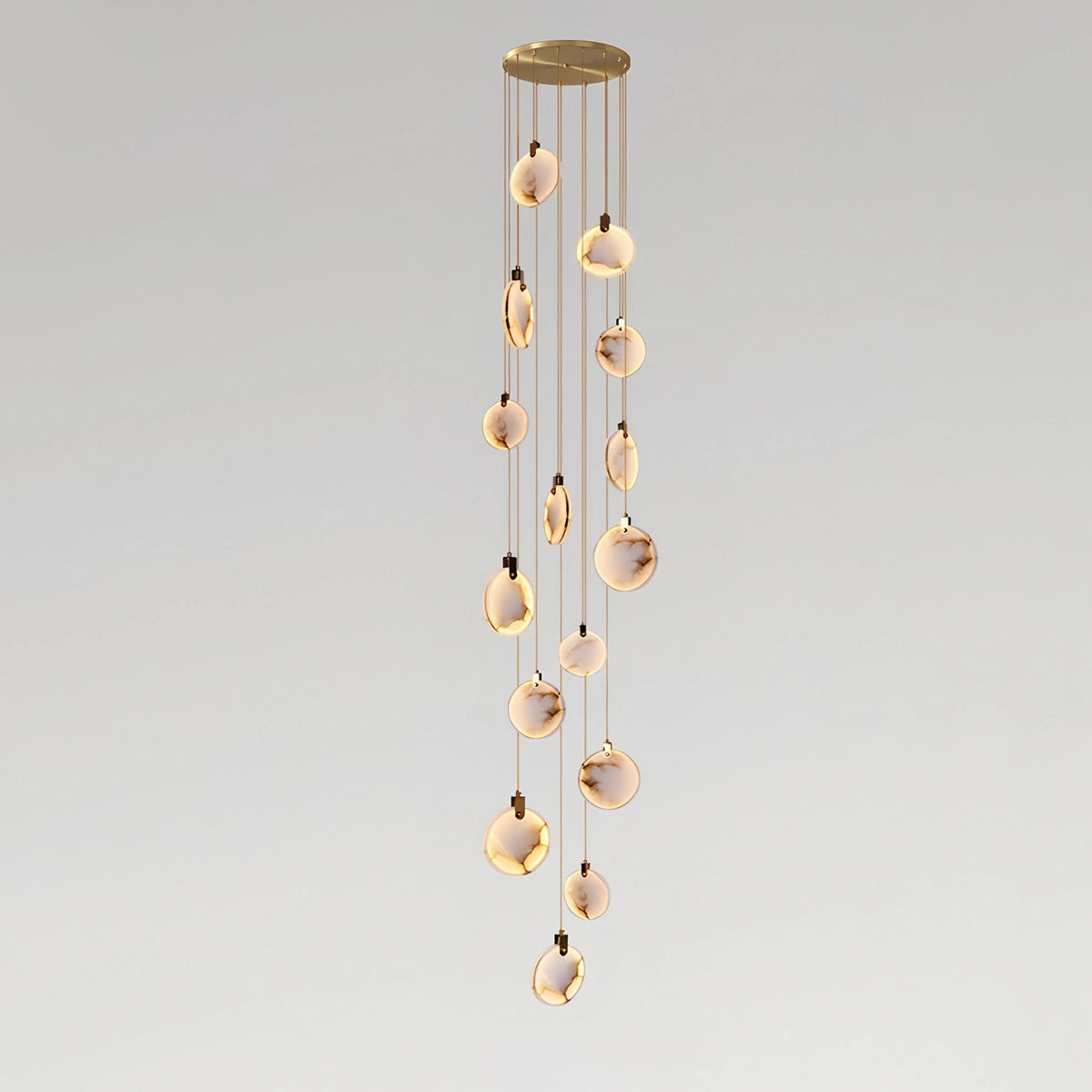 Antizer Moonshade Natural Alabaster Pendant Chandelier