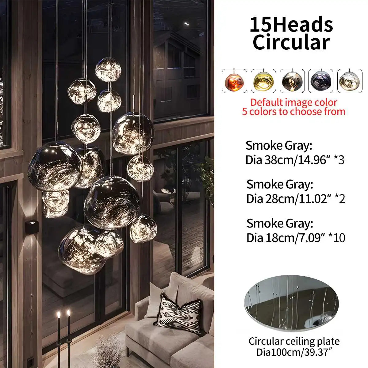 Antizer Large Lava Chandelier Customization