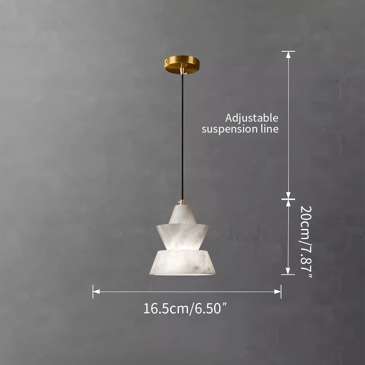 Antizer Spanish Alabaster Pendant Light Bedside Lamp