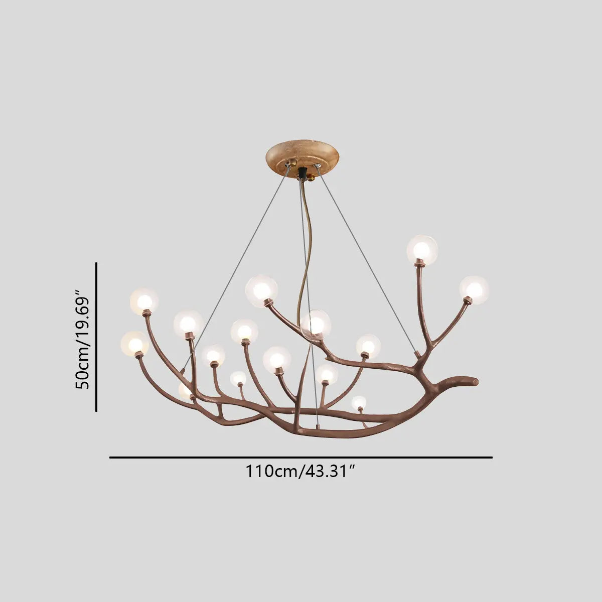 Antizer Arvore Branch Glass Chandelier for Dining Room