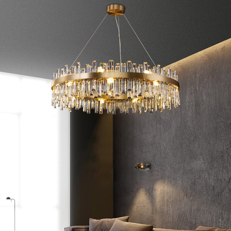 Round Oval Crystal Chandelier