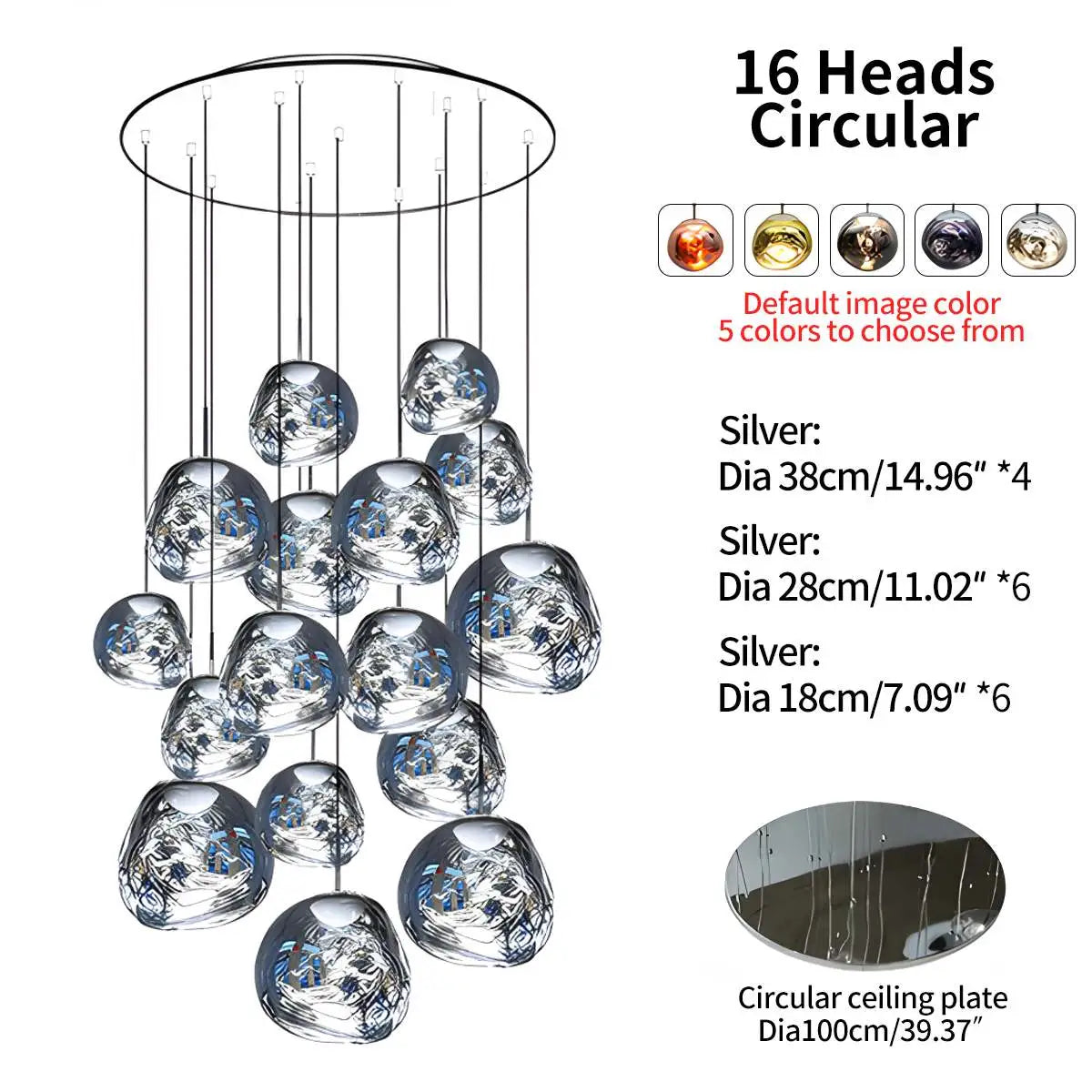 Antizer Large Lava Chandelier Customization