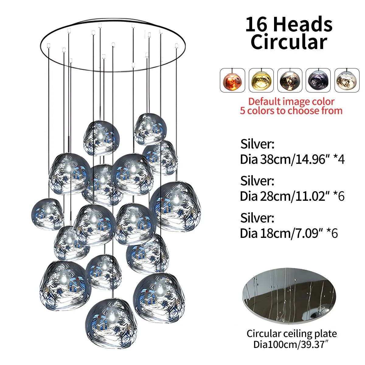 Antizer Large Lava Chandelier Customization