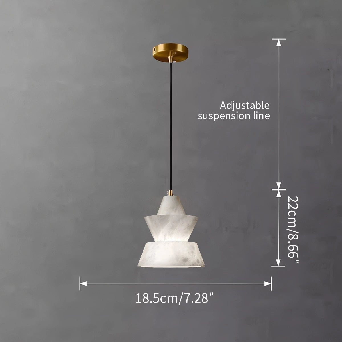 Antizer Spanish Alabaster Pendant Light Bedside Lamp