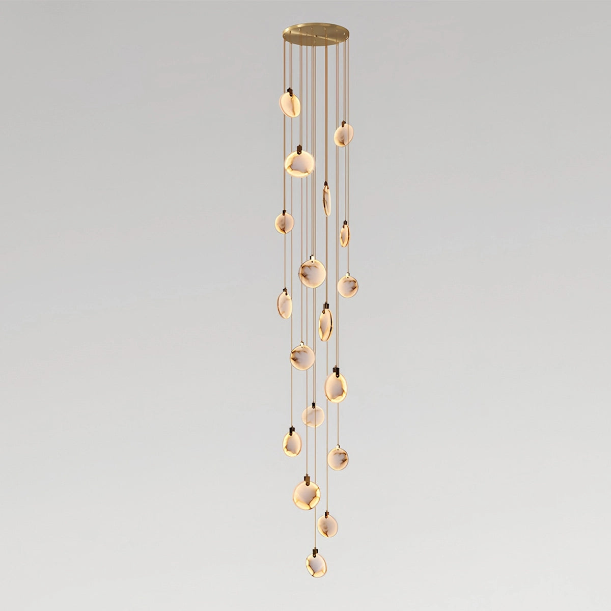 Antizer Moonshade Natural Alabaster Pendant Chandelier