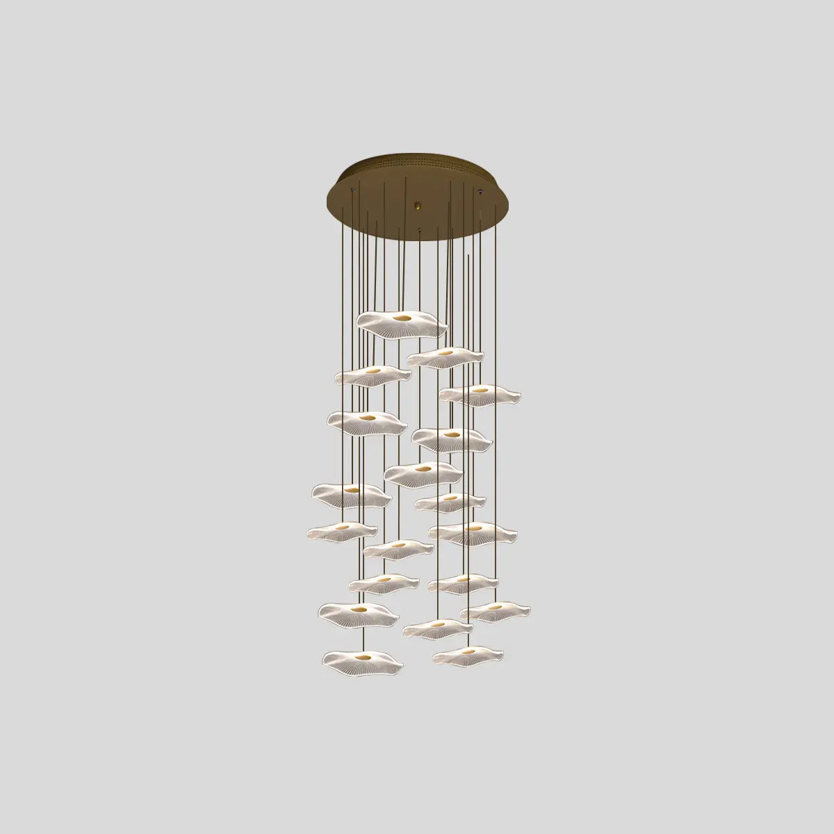 Antizer Rotasu Lotus Leaf Staircase Chandelier