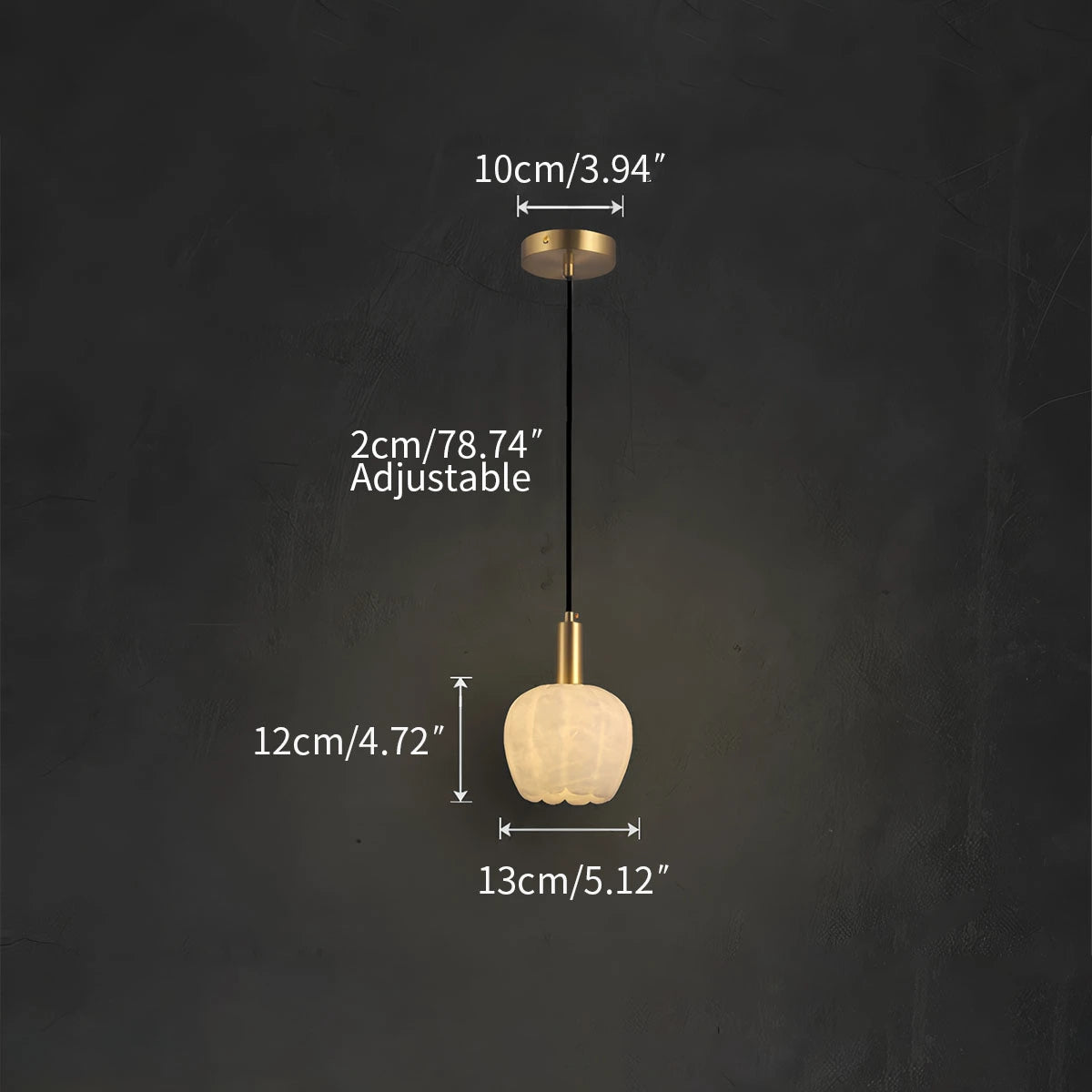 Antizer Flower Bud Shaped Marble Pendant Light