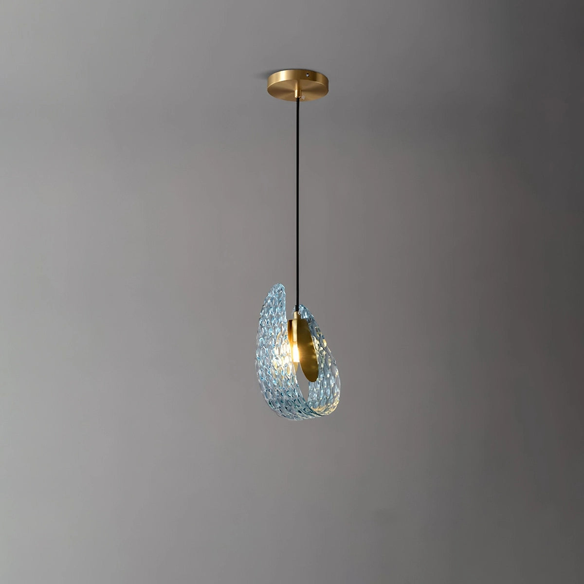 Antizer Peacock Blue Art Glass Chandelier for Dining Room