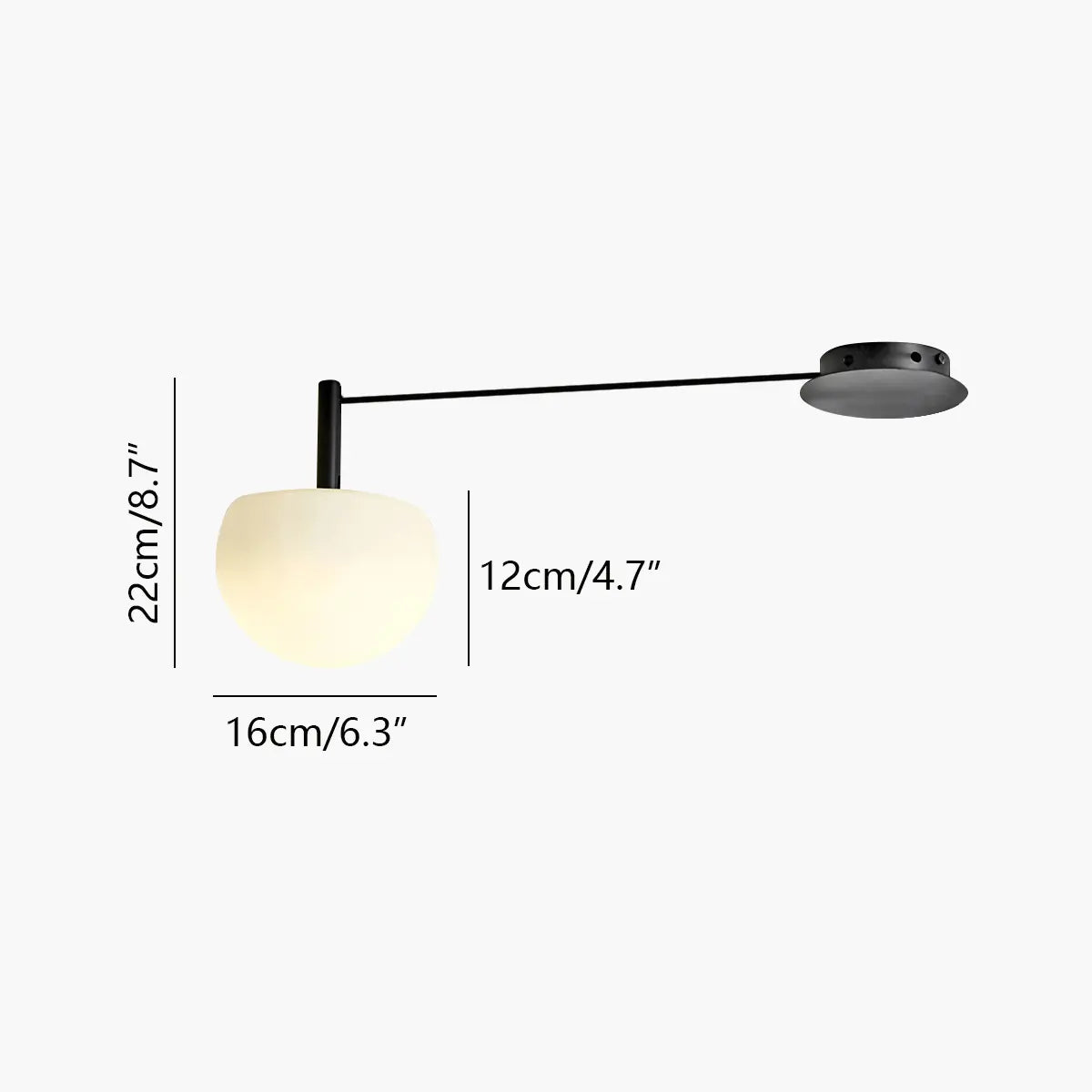 Antizer Custom Frosted Glass Globe Ceiling Light