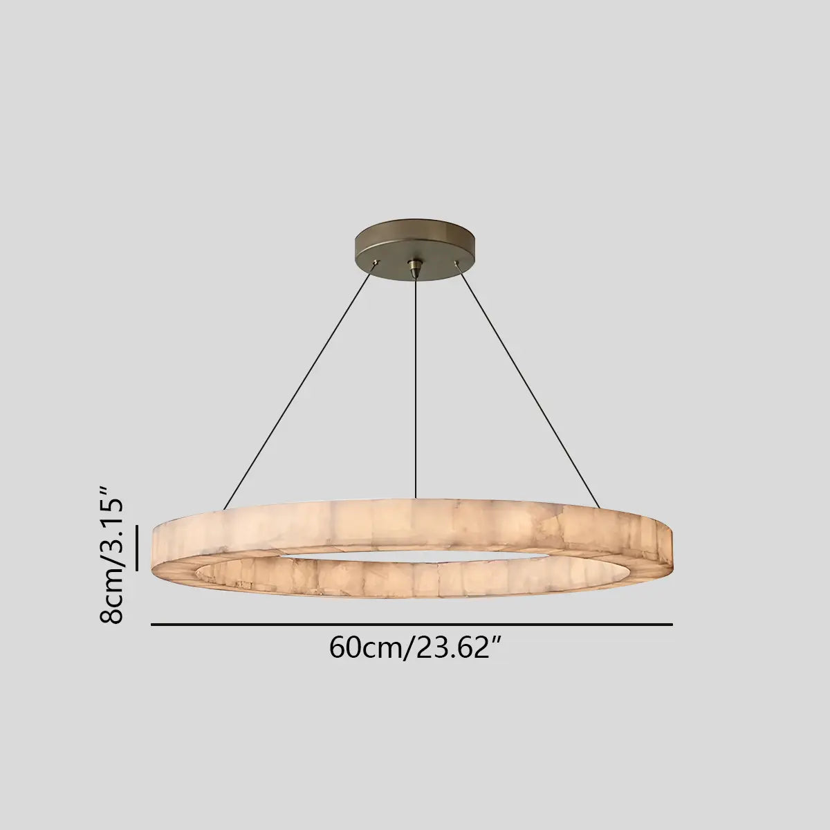 Antizer Teva Round Spanish Alabaster Chandelier for Living Room