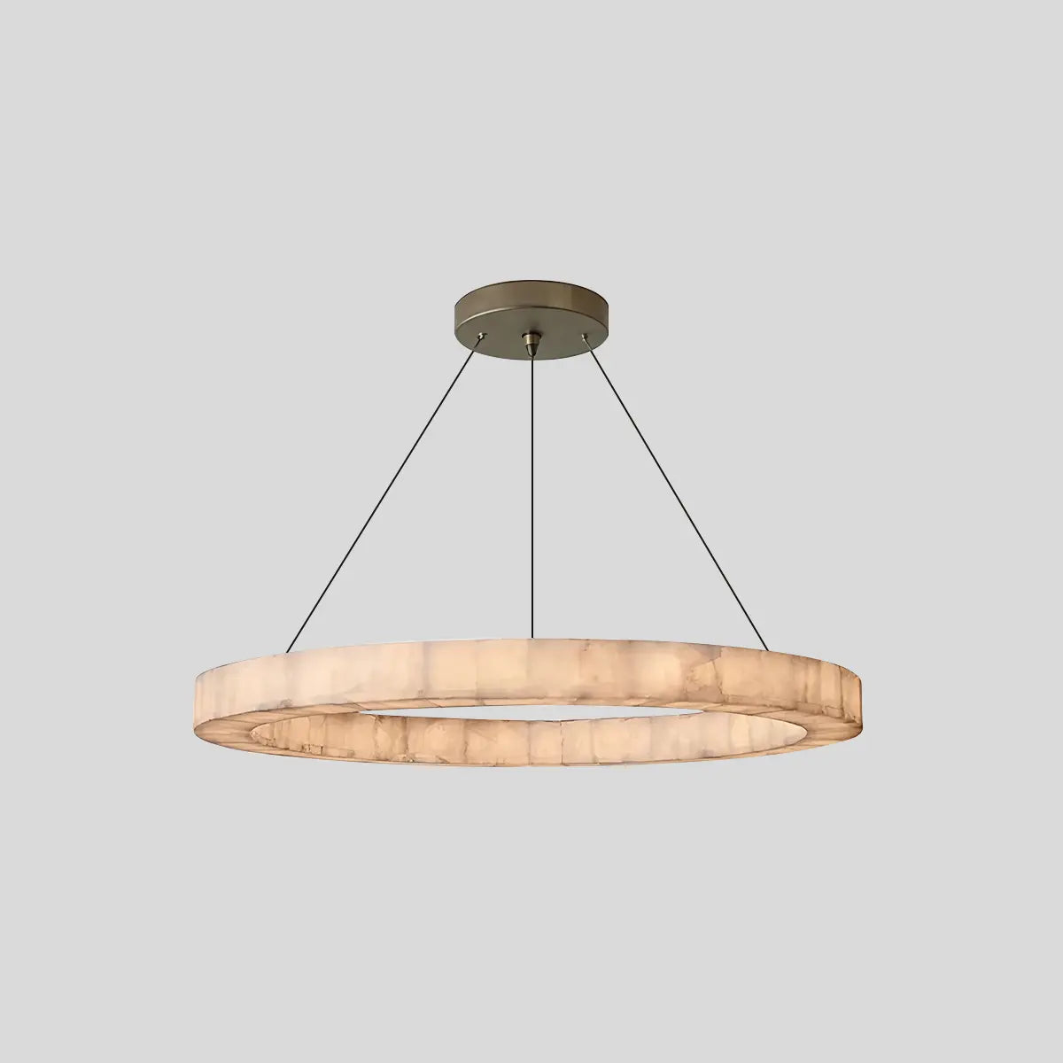Antizer Teva Round Spanish Alabaster Chandelier for Living Room