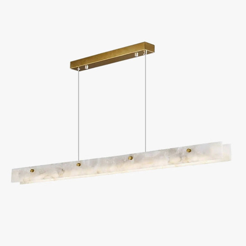 Antizer Modern Minimalist Linear Alabaster Chandelier