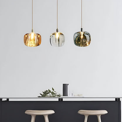 Antizer Colored Glass Multi Pendant Chandelier