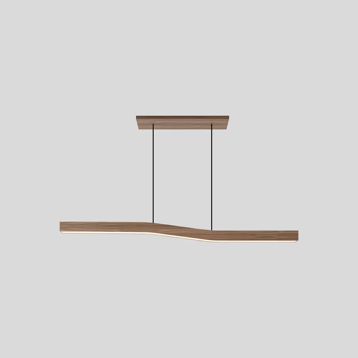 Antizer Woodgrain Linear Pendant Light for Kitchen