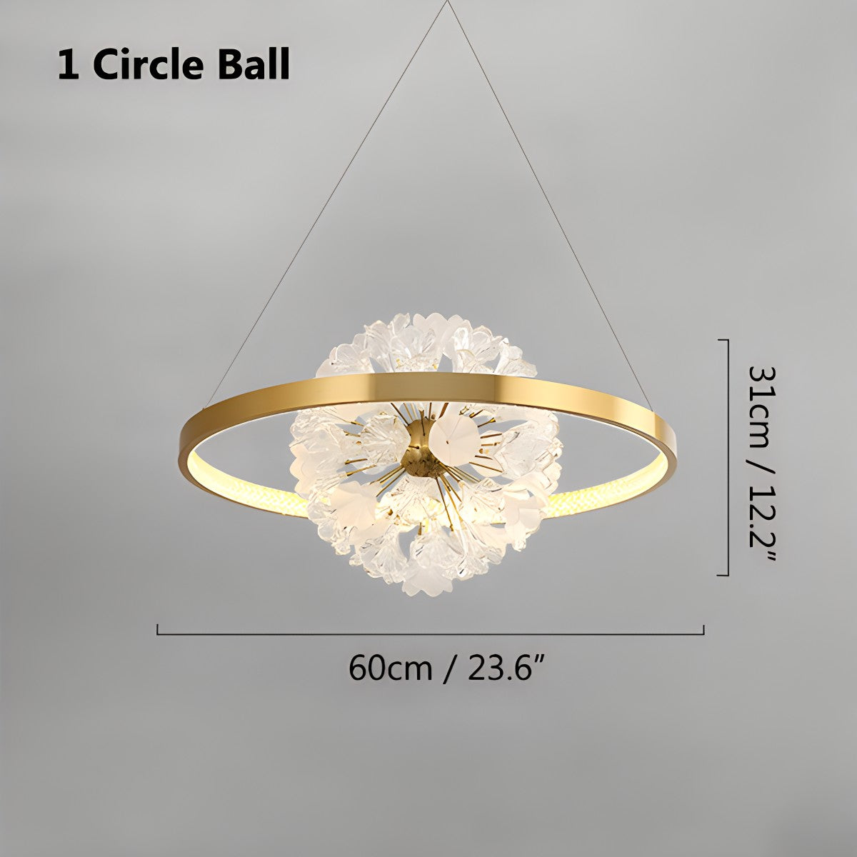 Nordic Light Luxury Ring Creative Chandelier