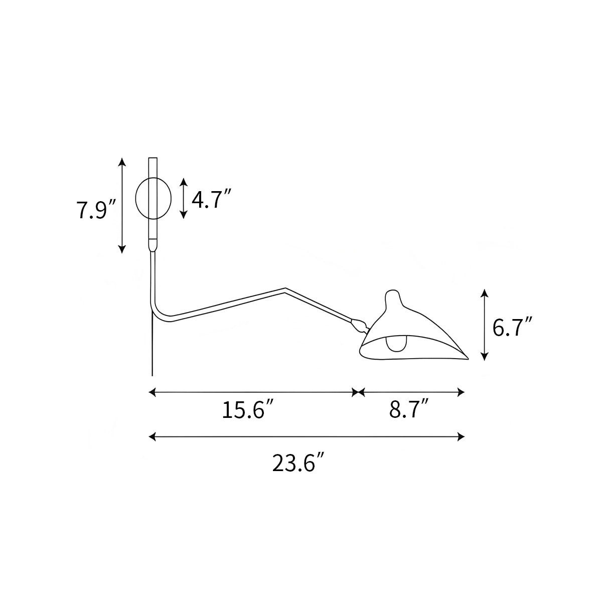 Antizer Two Arm Plug In Wall Sconce for Bedroom