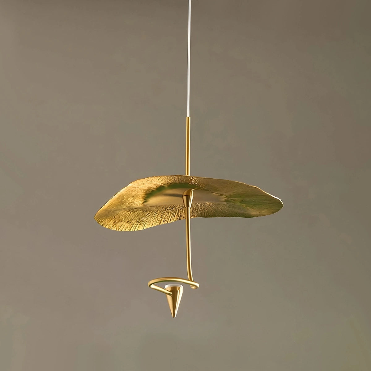 Antizer Orlia Brass Lotus Leaf Chandelier