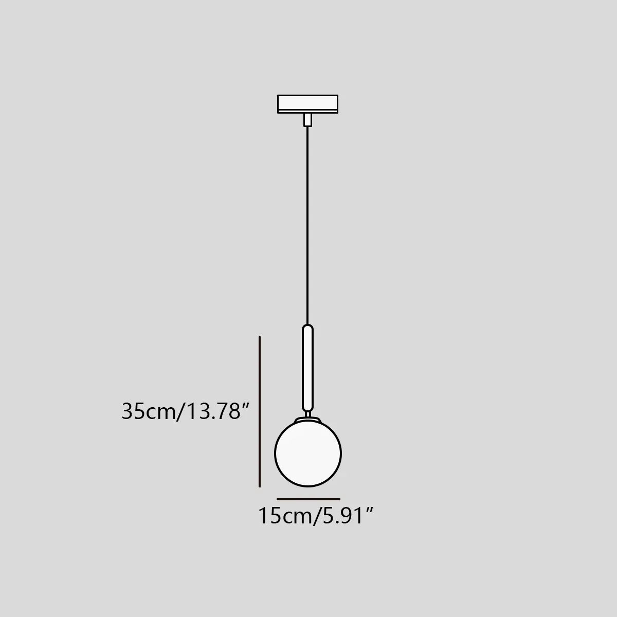Antizer Temen Globe Glass Pendant Light for Kitchen Island
