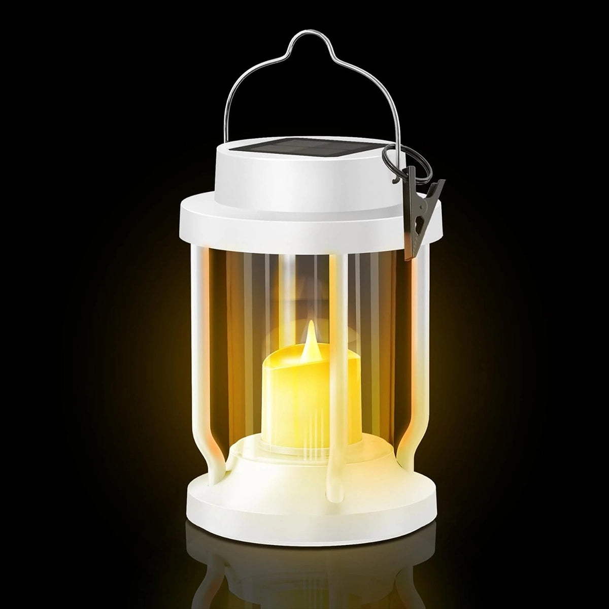 Antizer Solar Flameless Candle Lantern Hanging Light