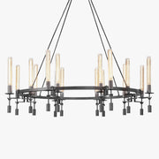 Antizer Candelabra Circular Glass Tube Chandelier